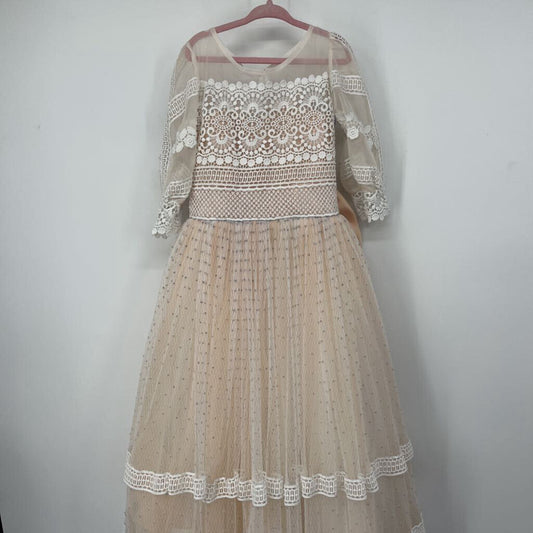 Sheer Crochet Tulle Dress