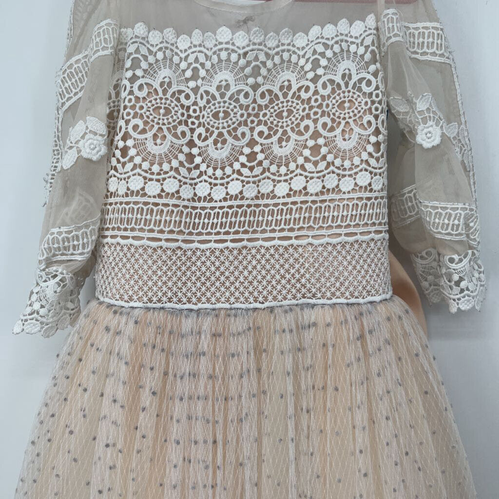 Sheer Crochet Tulle Dress