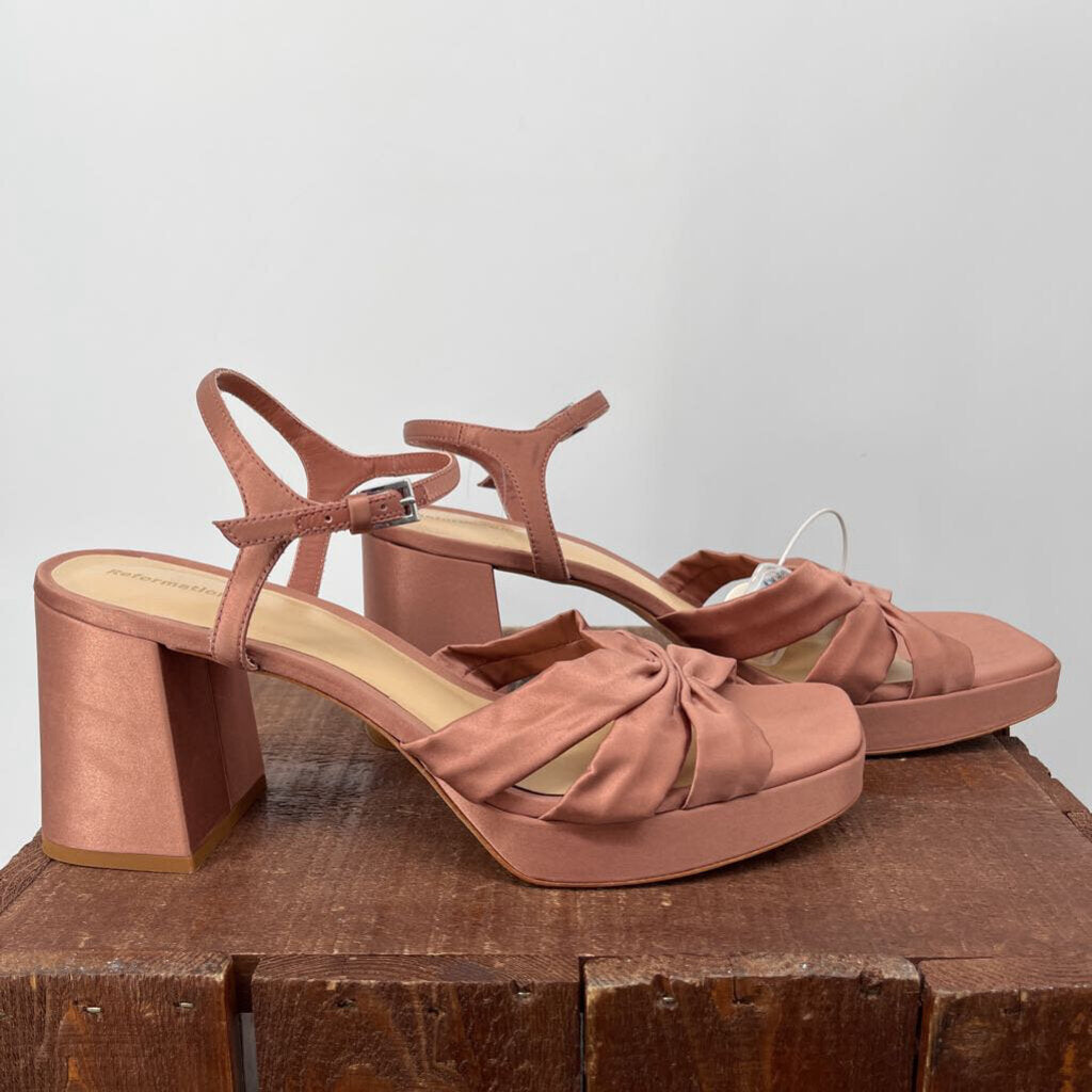 Reformation Satin Heeled Sandal