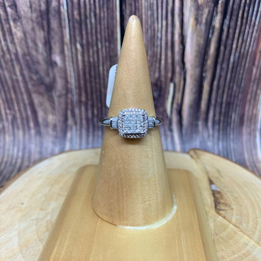 Sterling Gem Cluster Ring