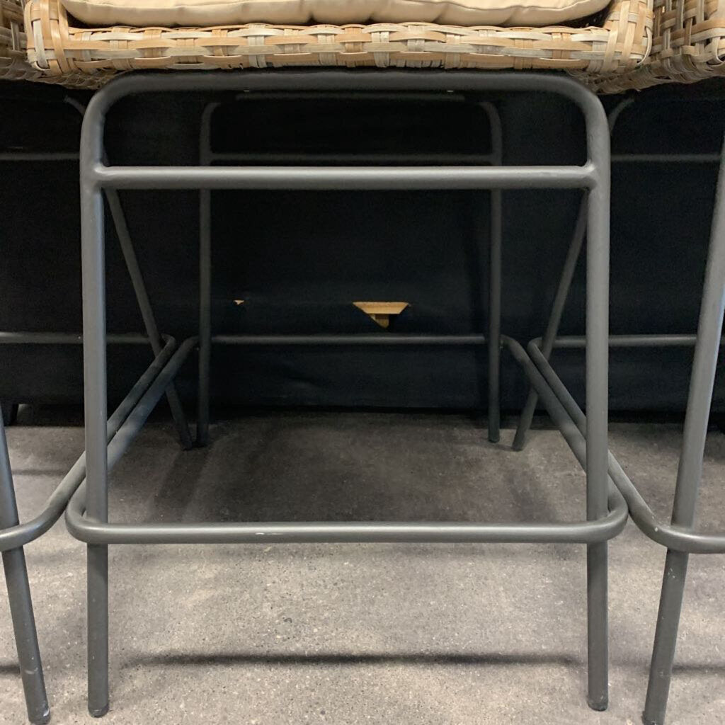 Wicker & Metal Bar Stools