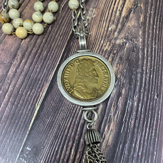 French Kande Coin Necklace