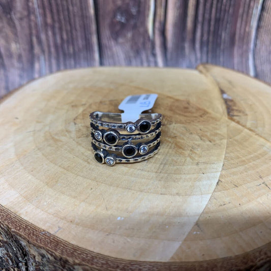 Sterling 4 Tier Gem Ring