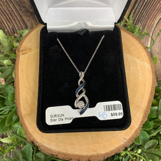 Triple Loop Diamond Pendant Necklace