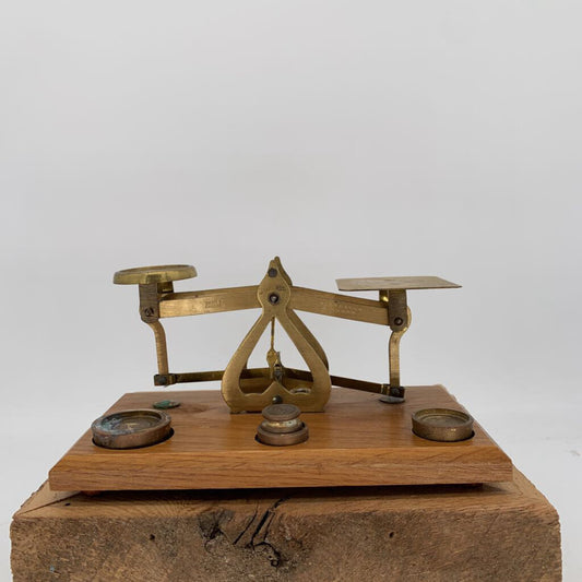 VTG Brass & Wood Scale AS IS
