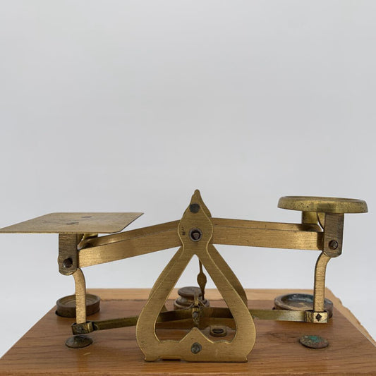 VTG Brass & Wood Scale AS IS