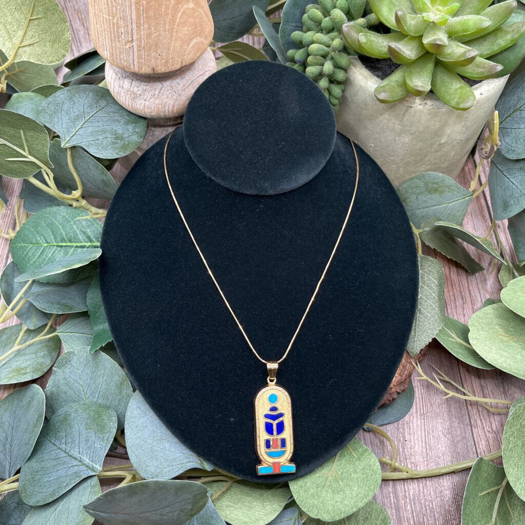 Egyptian Cartouche Necklace AS IS