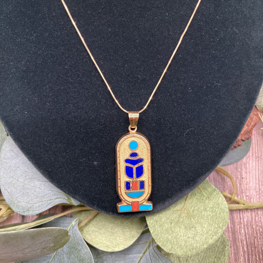 Egyptian Cartouche Necklace AS IS