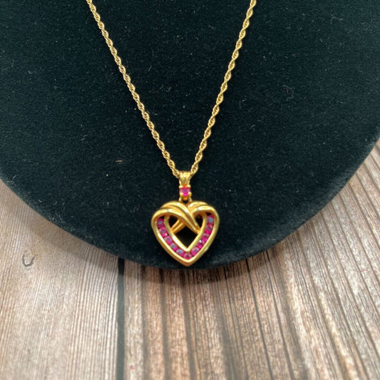 Danbury Mint Heart Pendant Necklace