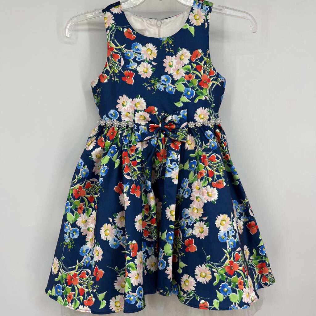 Couture Princess Slvls Floral Dress