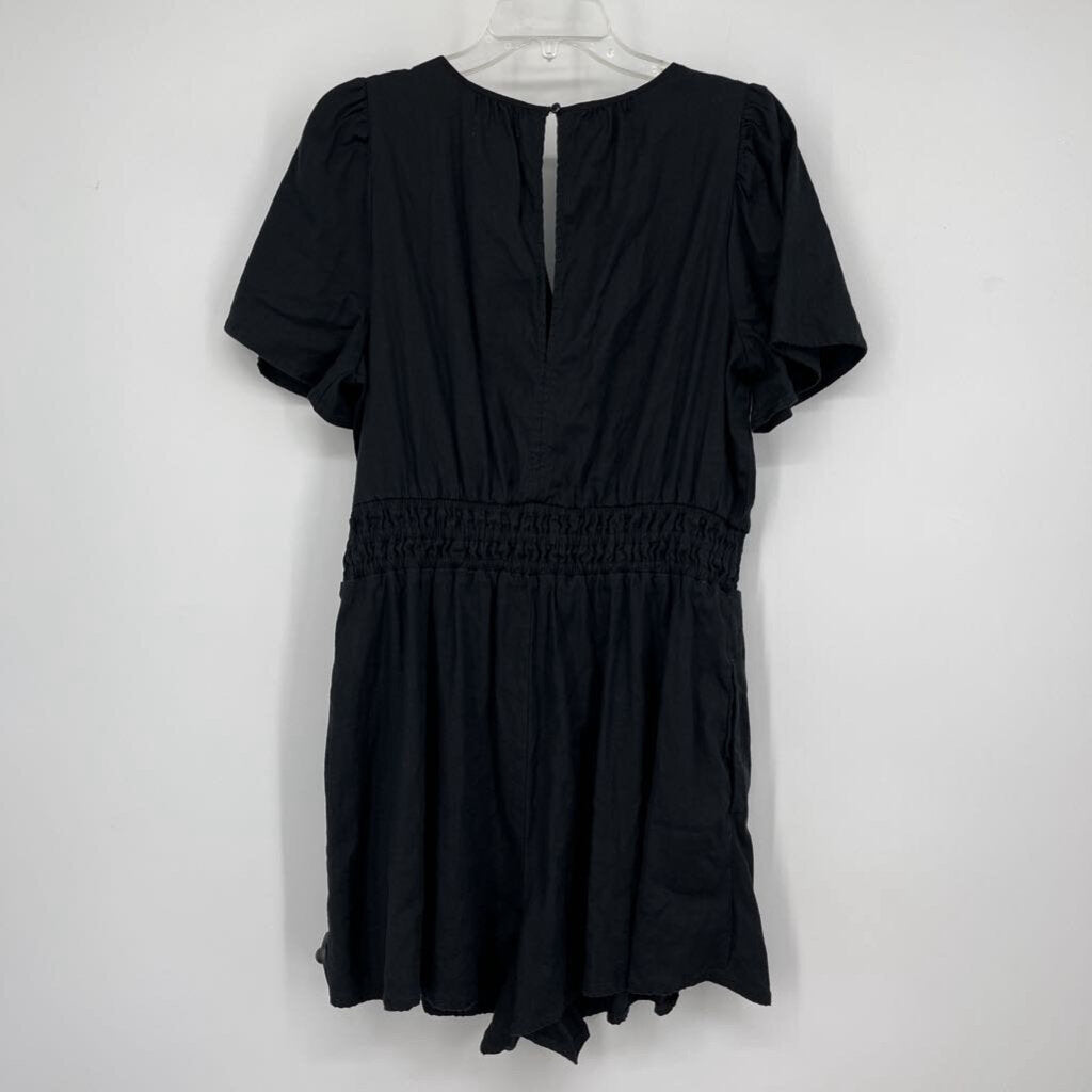Anthropologie S/s Linen Romper