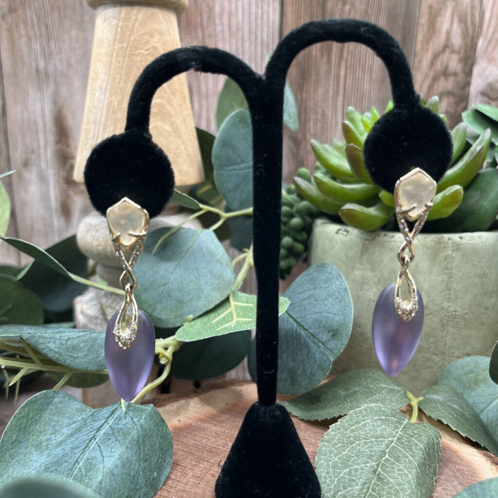 Alexis Bittar Crystal Lucite Drop Earrings