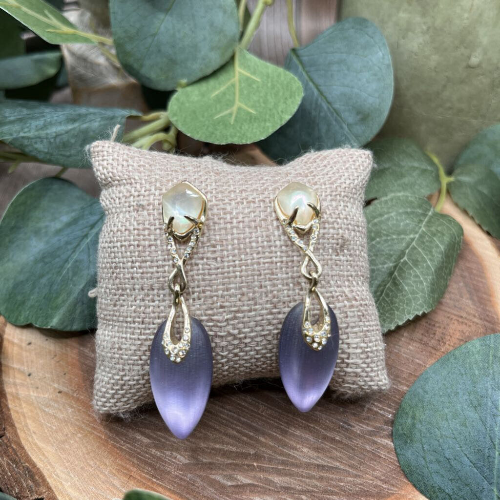 Alexis Bittar Crystal Lucite Drop Earrings