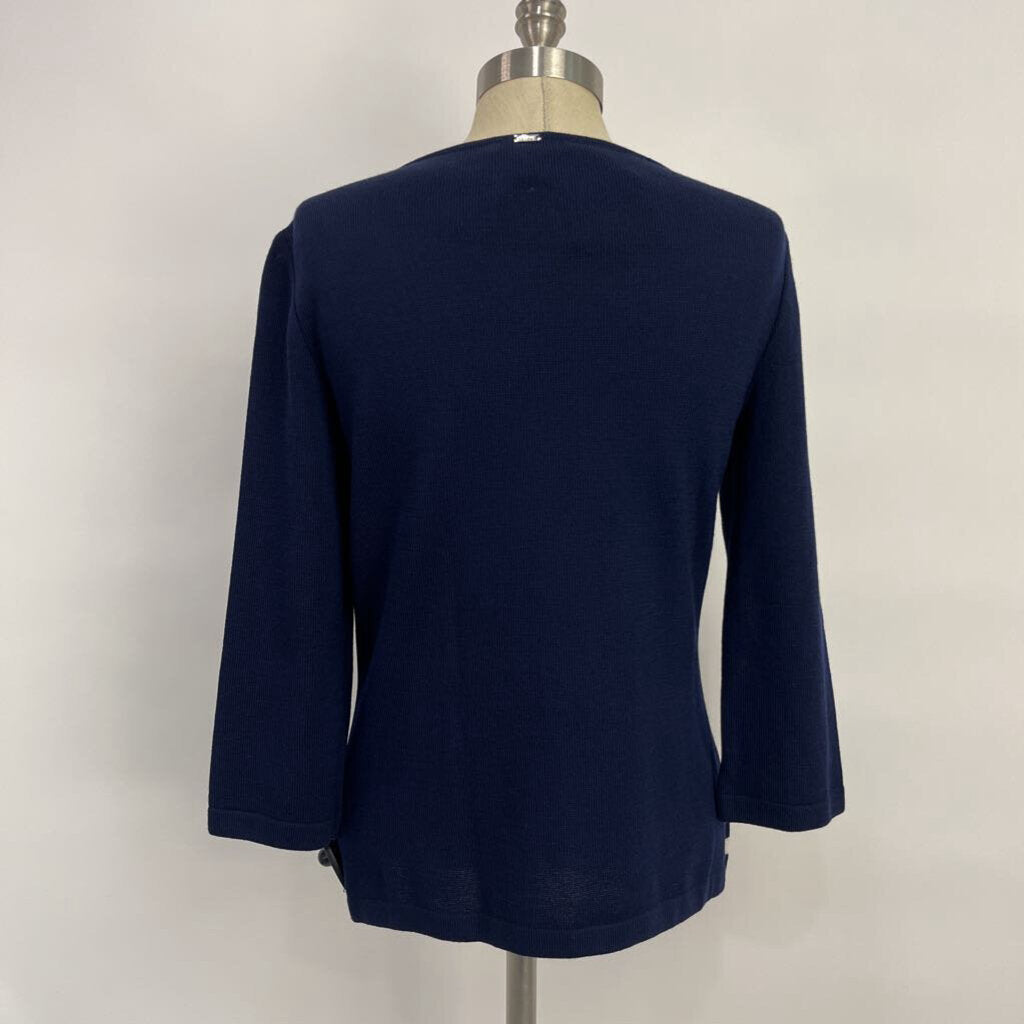 St John 3/4 Slv Stripe Sweater