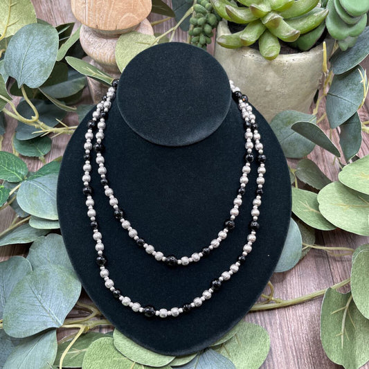 Judith Ripka Sterling and Onxy Necklace