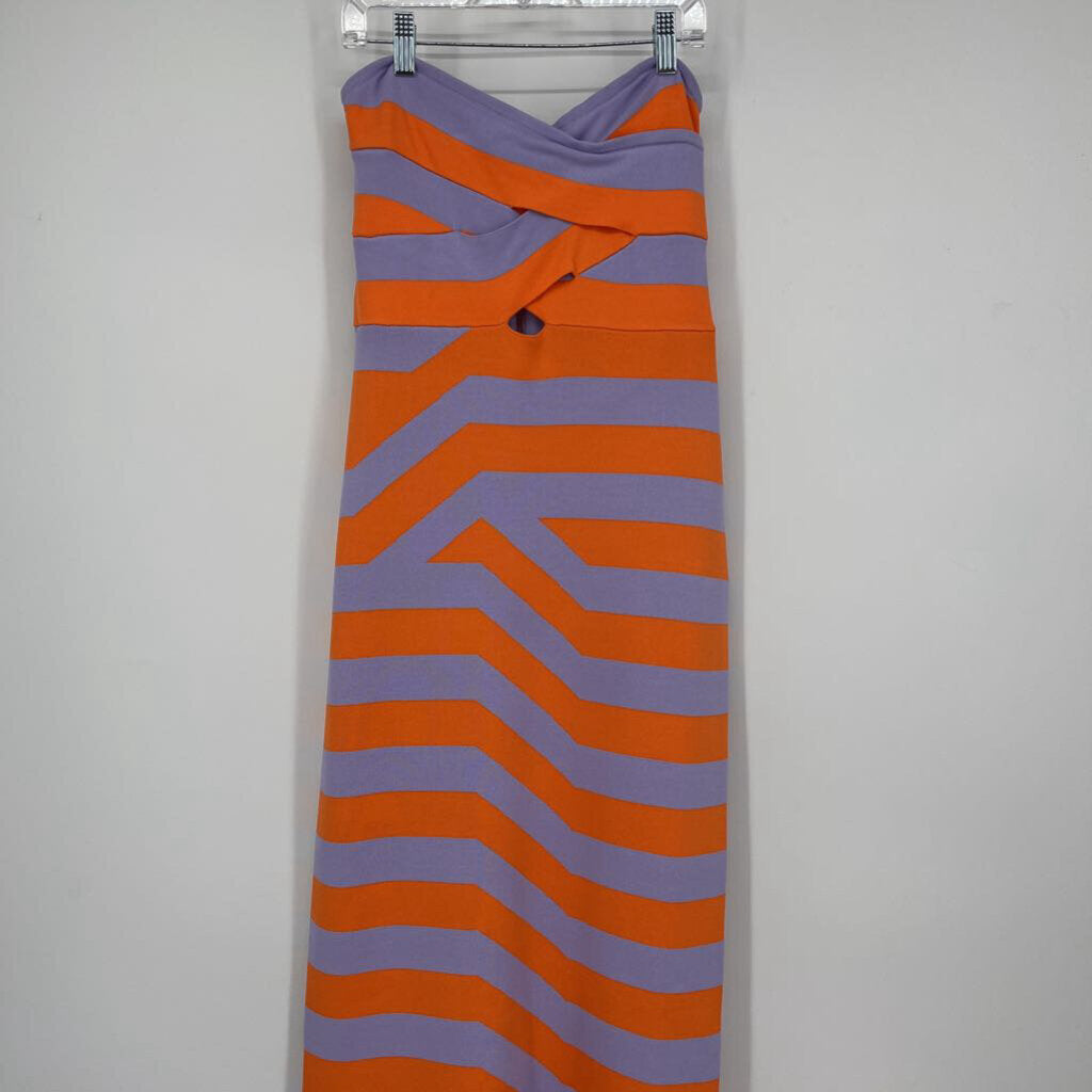 The Wolf Gang Strapless Stripe Dress