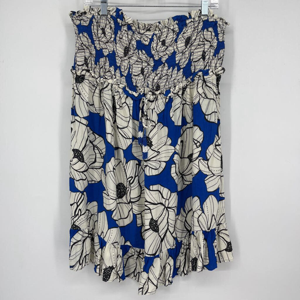 Farm Rio Strapless Floral Mini Dress