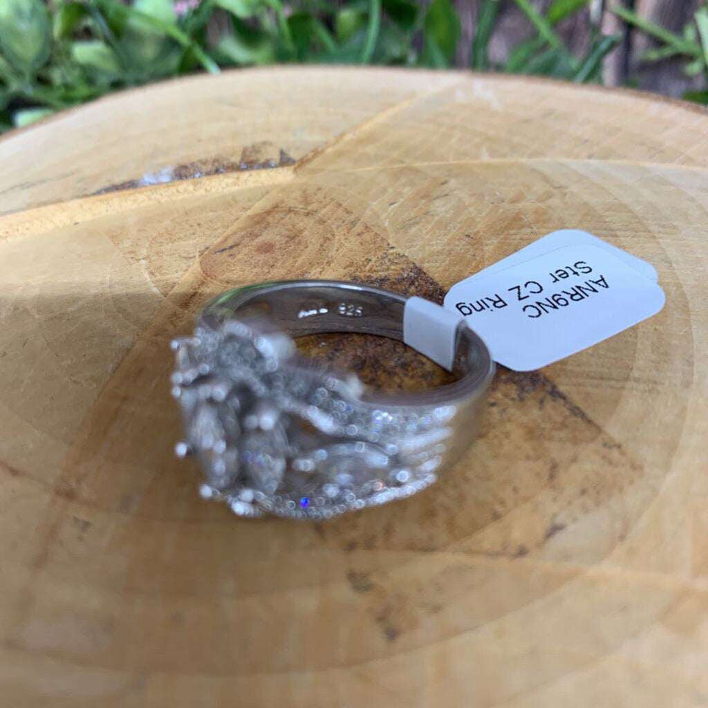 Sterling CZ Statement Ring