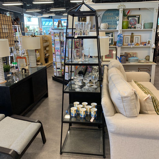 Metal & Glass Shelving Unit