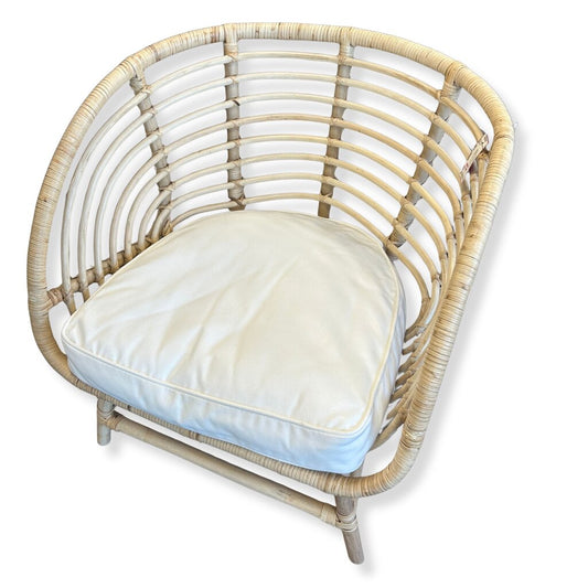Rattan Chair with Cushion AS IS