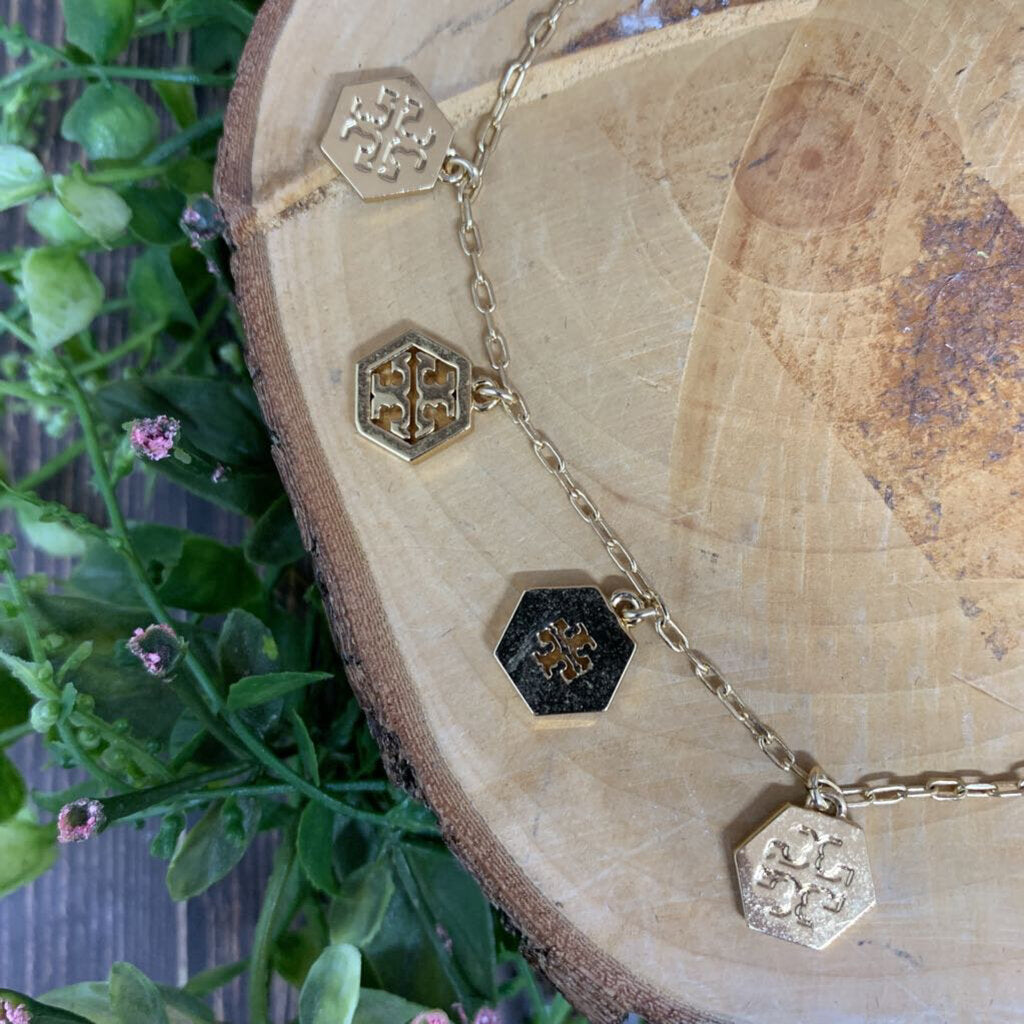 Tory Burch Hex Charm Necklace