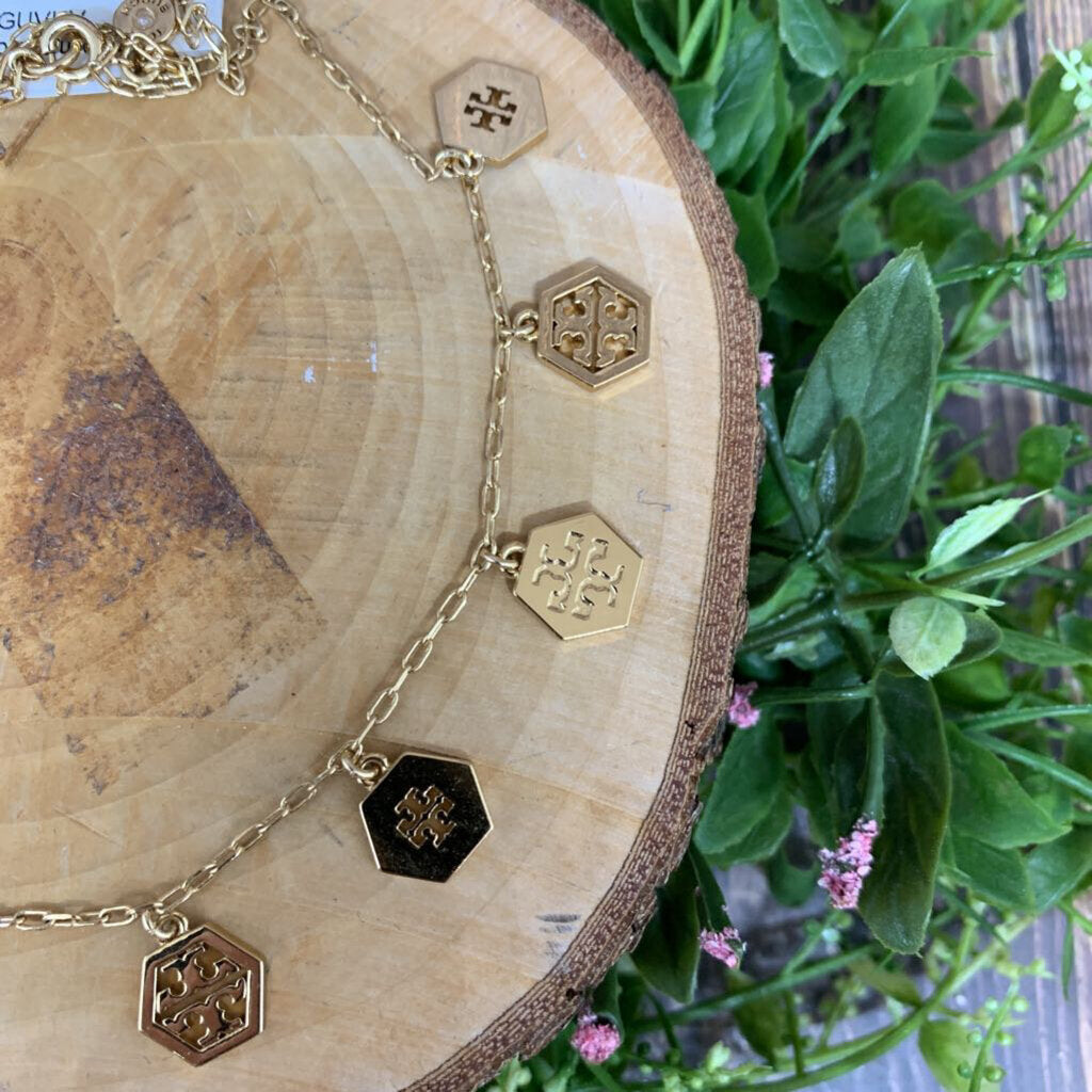 Tory Burch Hex Charm Necklace