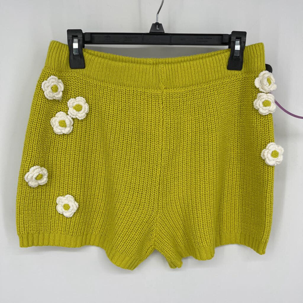 Flat White Knit Shorts
