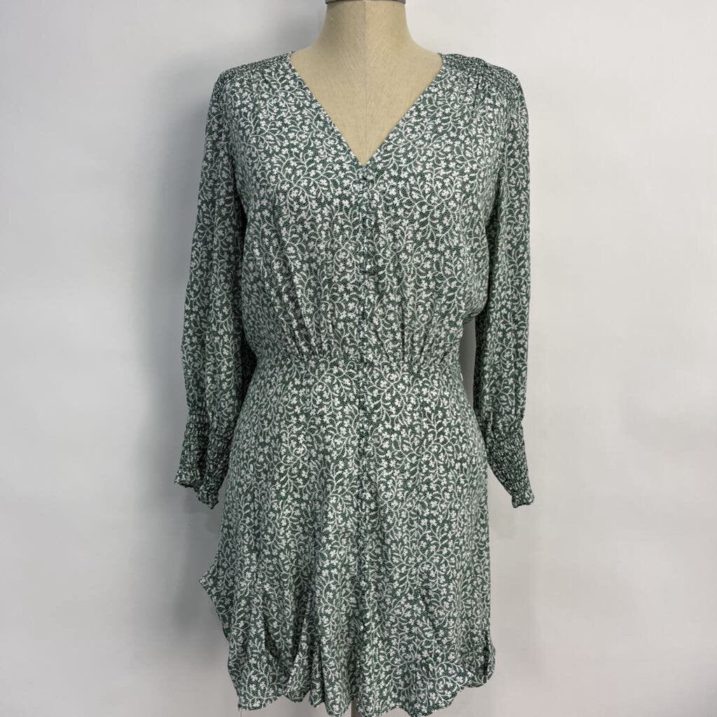 Veronica Beard L/s Floral Silk Dress