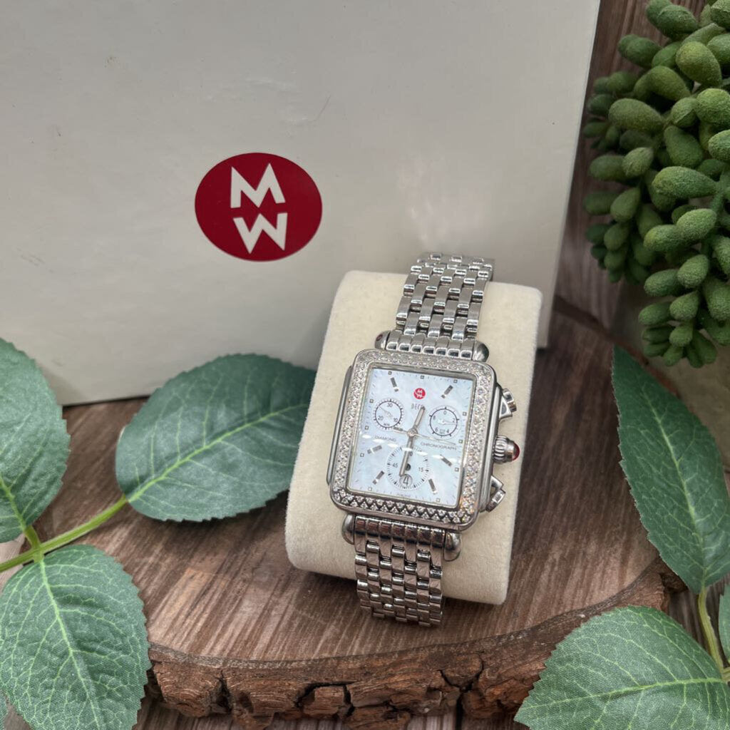 Michele Deco Diamond Chronograph Watch