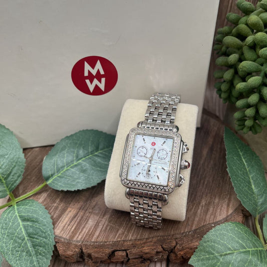 Michele Deco Diamond Chronograph Watch