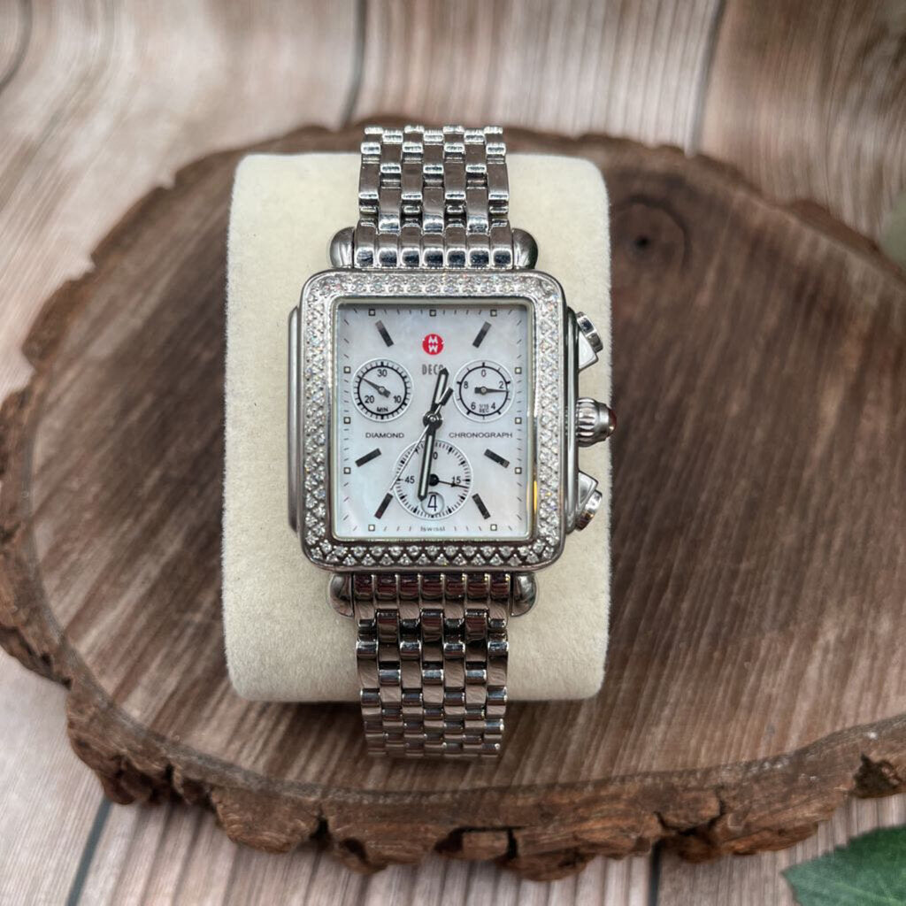 Michele Deco Diamond Chronograph Watch