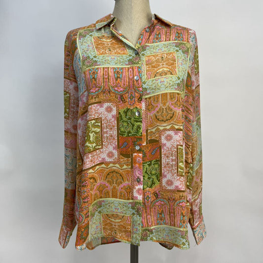 Rose + Olive L/s Print Shirt