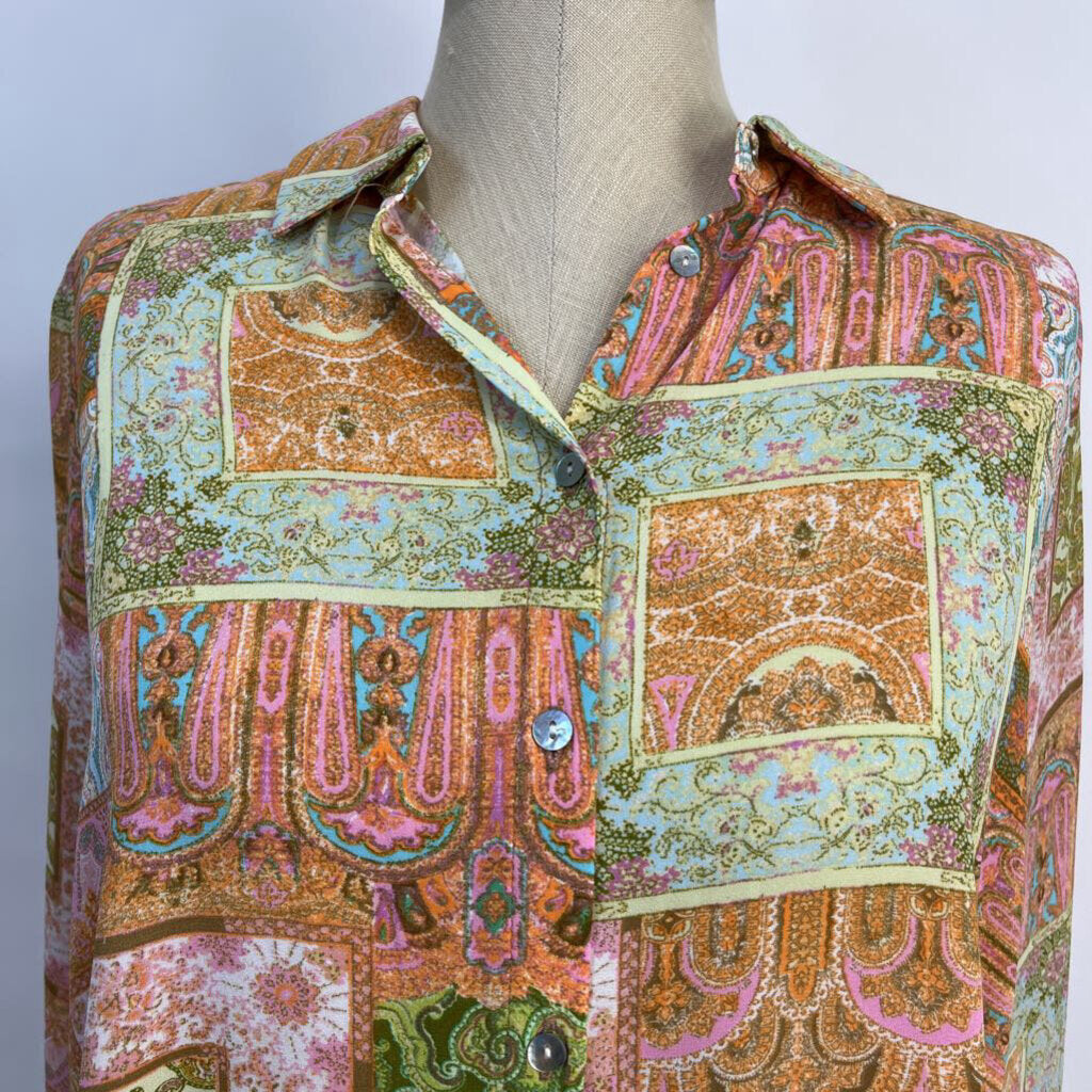 Rose + Olive L/s Print Shirt