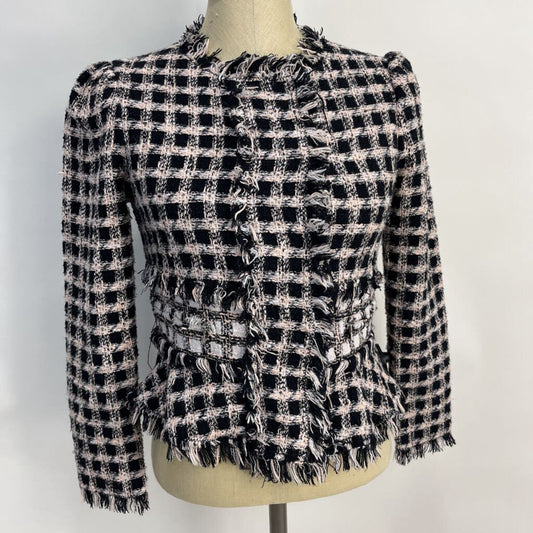 Rebecca Taylor Woven Plaid Blazer