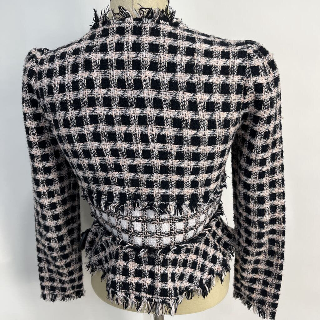 Rebecca Taylor Woven Plaid Blazer