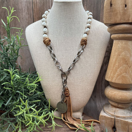 Melody Vintage Jewelry Pearl and Coin Necklace