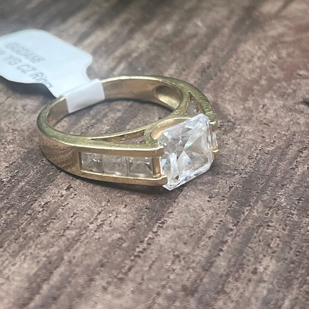 14k YG CZ Ring