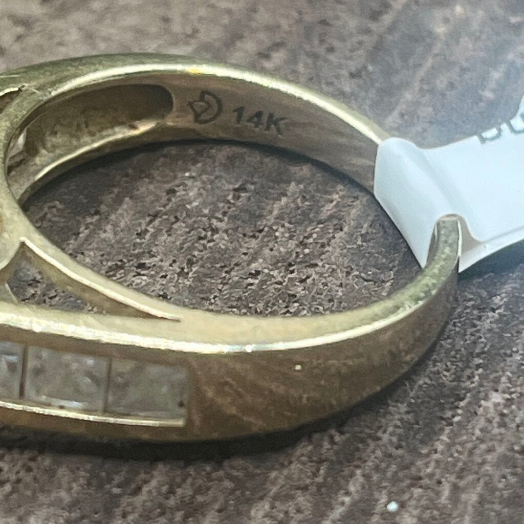 14k YG CZ Ring