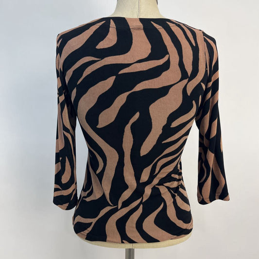 Fiore 3/4 Slv Zebra Stripe Shirt
