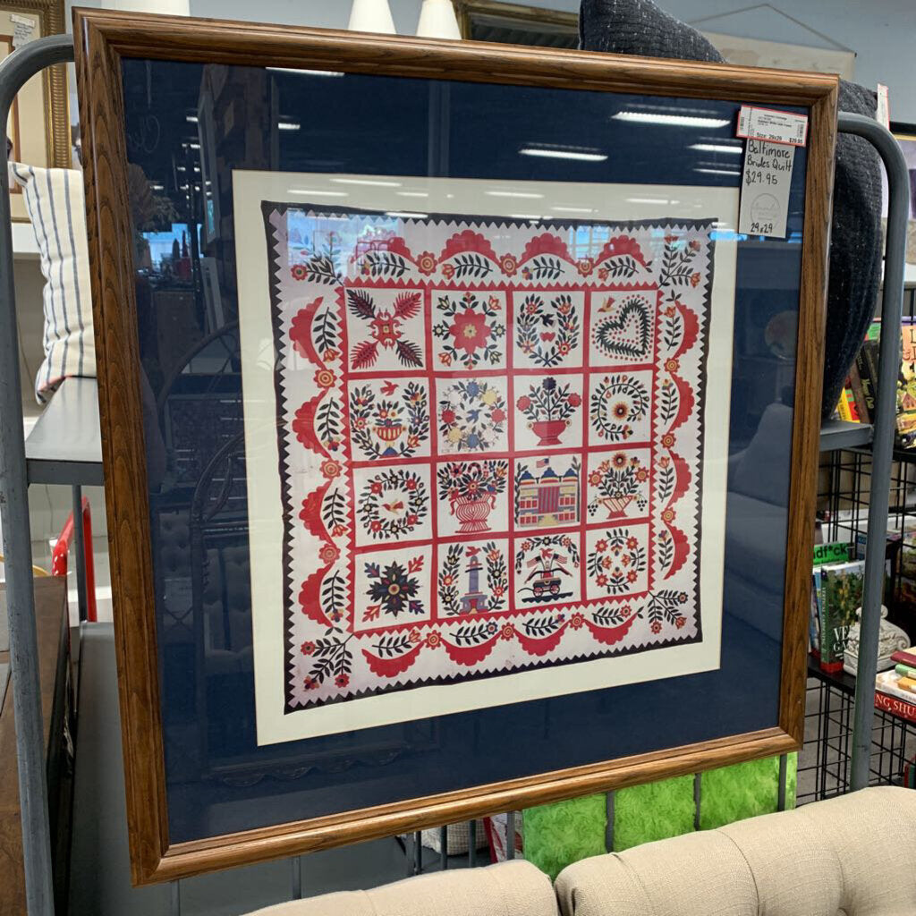 Baltimore Brides Quilt Framed Poster
