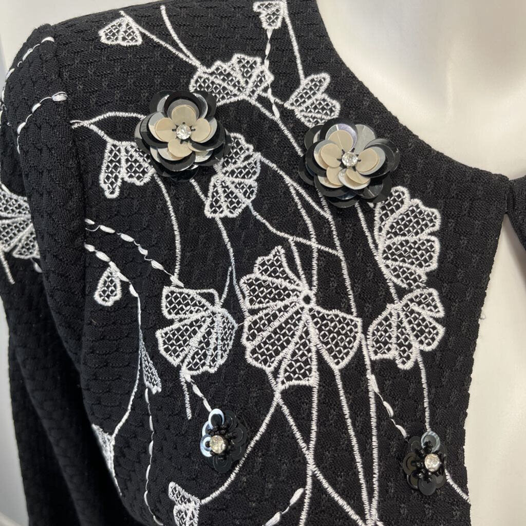 Misook Knit Floral Jacket