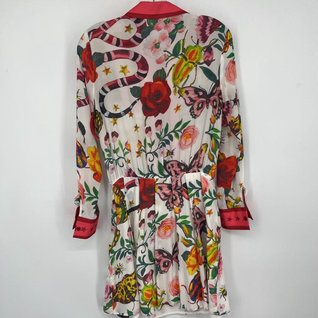100% Silk Floral Dress
