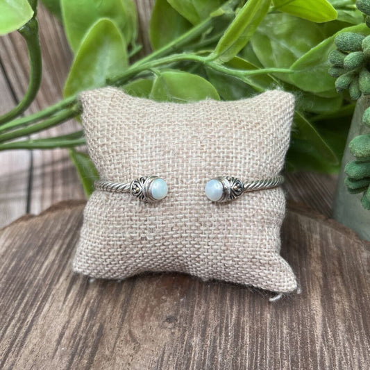 Sterling & 18k Pearl Cuff