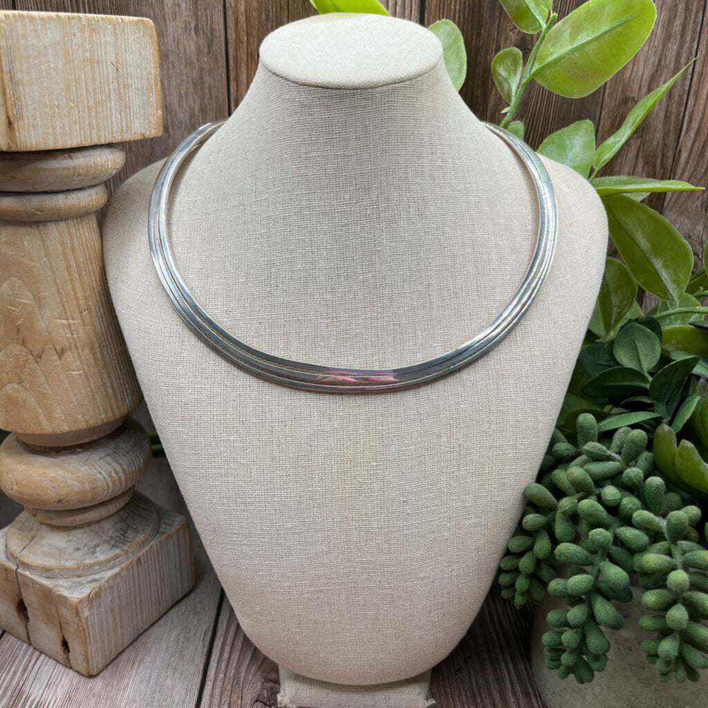 Sterling Triple Layer Collar