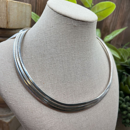 Sterling Triple Layer Collar