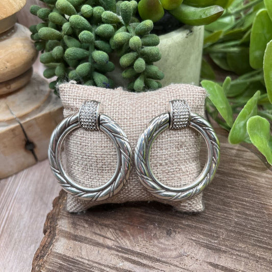 Brighton Pave Hoop Earrings