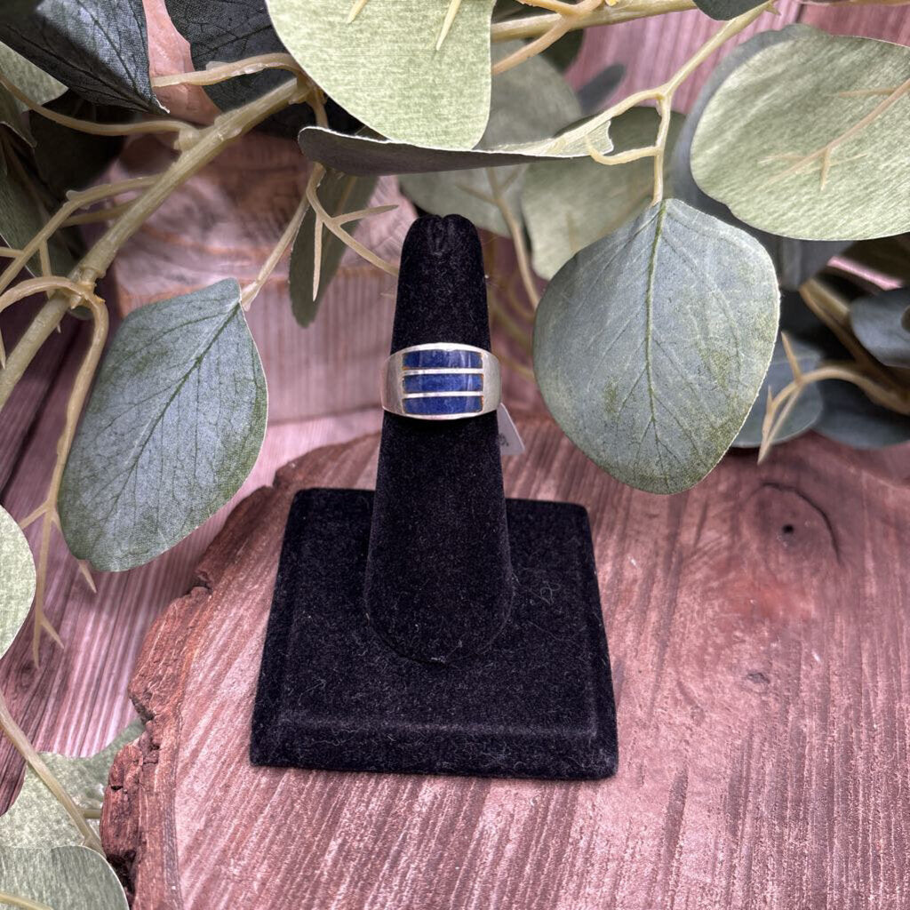 Sterling Lapis Ring