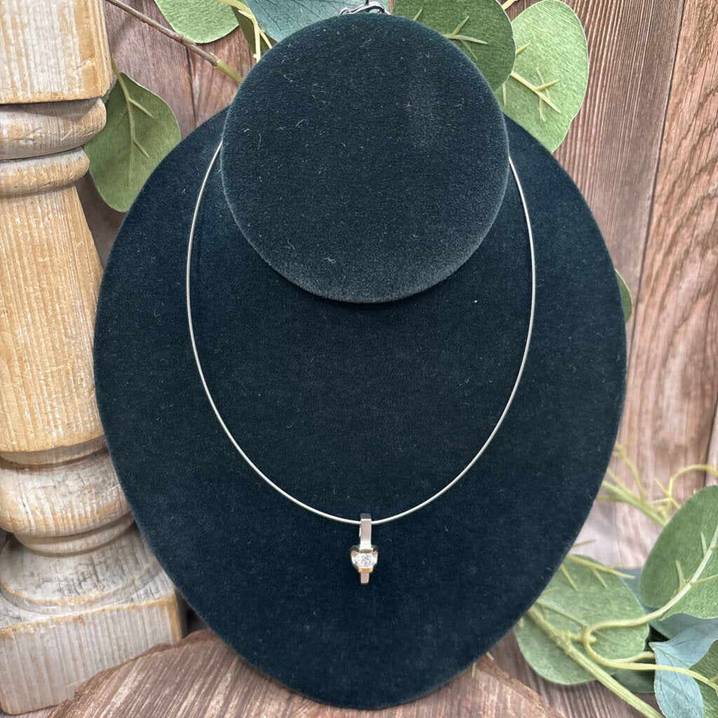 James Avery Sterling CZ Pendant Necklace