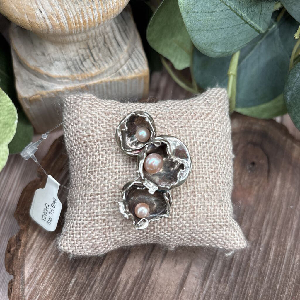Sterling & Pearl "Shells" Pendant
