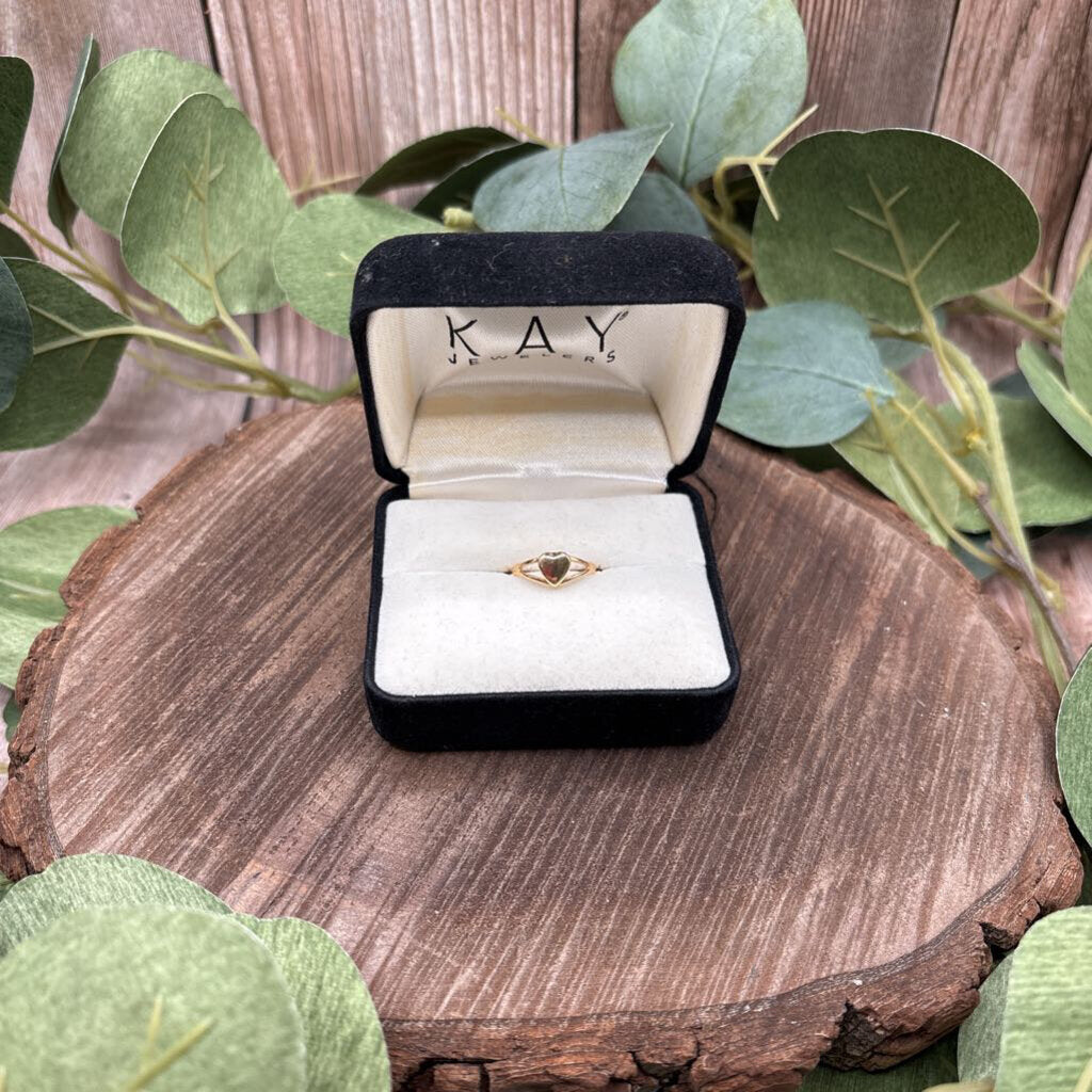10k Gold Heart Childrens Ring